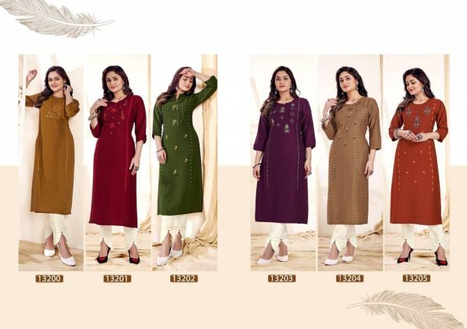 Kalaroop Creamy Rayon Designer Ethnic Wear Latest Kurti Collection